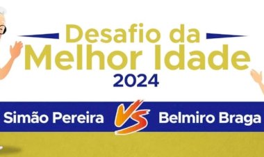 A Secretaria de Esporte de Simão Pereira, em parceria com a Secretaria de e Educação e Esportes de Belmiro Braga, tem o prazer de organizar o Desafio da Melhor Idade