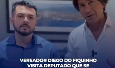 Vereador Diego do Fiquinho visita deputado que se compromete a enviar um milhão de reais para o centro de imagem de Levy Gasparian