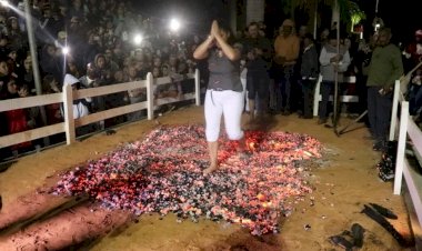 Passagem sobre as Brasas mantém viva tradição de fé e devoção no bairro Inema
